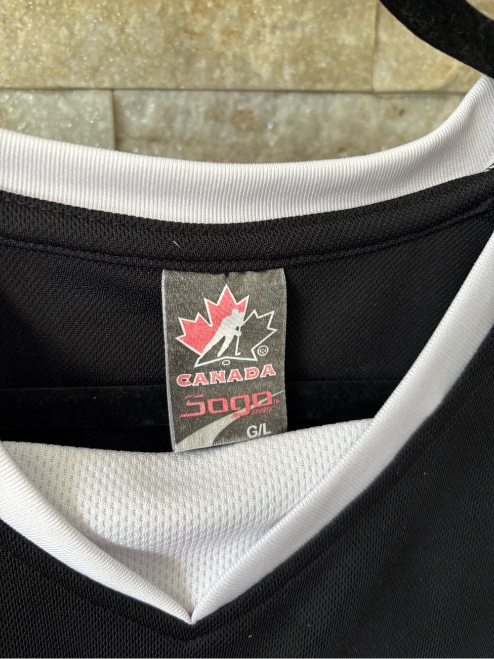 Original Canada Hockey Jersey Black White Embroidered Logo Unisex - Picture 6 of 6